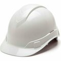 Pyramex Ridgeline Cap Style Hard Hat, White, 4-Point Ratchet Suspension HP44110